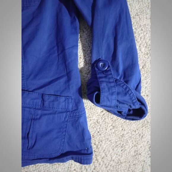 Chico's blue utility jacket coat women's size 4 (Chico's size 0) - Picture 3 of 5